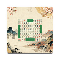 Tapis de Mahjong double face réversible antidérapant – Housse de table pour jeux de cartes Mahjong – Accessoire de jeu portable et pratique pour les voyages