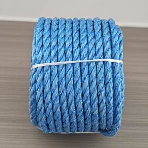 3 Strang Twisted Blue Farbe 10mm x 200m PP Mono filament Danline Poly steel Seil mit hoher Bruch festigkeit für Marine boote - Product Image 3