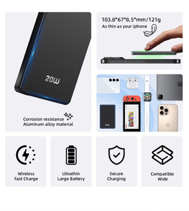 Custom Selling Magnetic Powerbank for iPhone Portable Battery Charging Wireless Power Banks with Type C PD 20W Fast Charging - Product Image 3