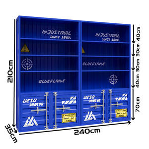 Estante de exhibición industrial resistente vintage estantería de metal comercial para bar restaurante cafeterías para escaparate de <span class=keywords><strong>tienda</strong></span> - Product Image 3