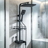 Système de douche thermostatique à affichage numérique LED, robinets intelligents à touches piano, ensemble de douche à température constante pour hôtel