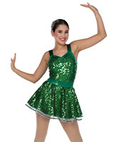 New Girls Jazz & Latin Dance Costume Jupe avec Paillettes Adult & Children Performance Wear
