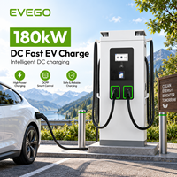 Station de recharge rapide DC EVEGO 180 kW, chargeur de véhicule électrique sur pied avec interfaces CCS1, CCS2, GBT, contrôle intelligent OCPP