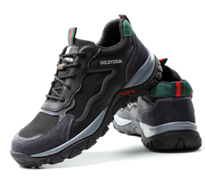 DFS0305 Zapatos de Seguridad Transpirables de Gamuza Negra y Gris, Zapatos de Protección y de Moda 2 en 1 - Product Image 4