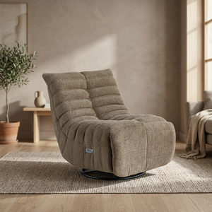 Sillón reclinable eléctrico moderno, giratorio, multifuncional, con función de balanceo. - Product Image 1