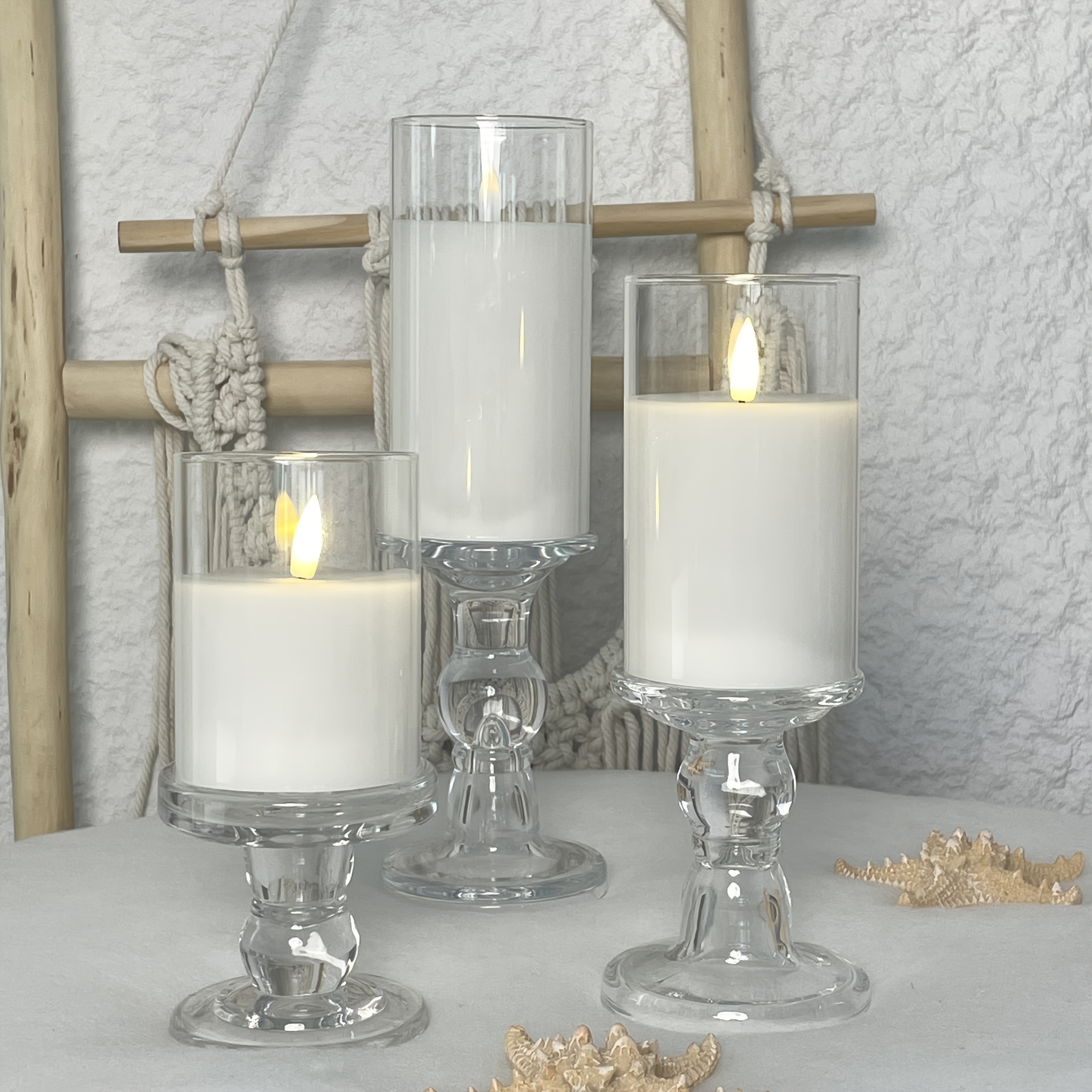 CVHOMEDECO. Baile Llama Vela Pilar LED Con Mando A Distancia, Diá