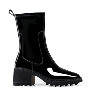 WETKISS-Botines de tacón de charol para mujer, botas de invierno, <span class=keywords><strong>2021</strong></span> - Product Image 1