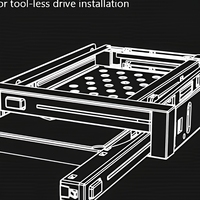 Boîtier interne pour disque dur SATA 2,5 pouces à échange à chaud, Unestech ST2522, compatible avec les disques durs de 7 à 9,5 mm