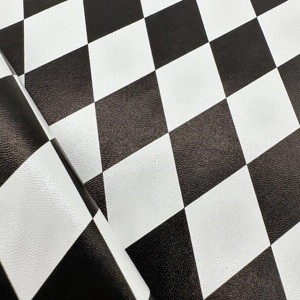 तैयार स्टॉक चमड़े के निर्माता अनुकूलित हीरा पैटर्न डिजिटल प्रिंट चमड़े मुद्रित नकली चमड़े - Product Image 3