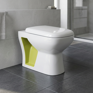 WC moderne en céramique bicolore de style arabe avec siphon en S, ensemble de salle de bain avec siège de toilette européen - Product Image 4