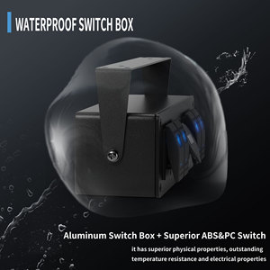 Waterproof 12V 4 Gang ON OFF Latching Switch Panel PD+QC3.0 Dual Usb Car Charger Led Voltmeter <b>Socket</b> Rocker Switch Panel Box - Product Image 4