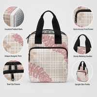 Sac isotherme personnalisé imprimé par sublimation avec poignées en sangle et poche avant pour le bureau, les pique-niques et les voyages