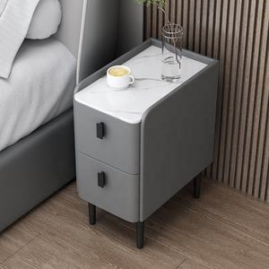 GEDO Modern Hotel Home Furniture Compact Smart Mesita de noche Lámpara LED <span class=keywords><strong>3</strong></span> cajones Gabinete de almacenamiento Mesita de noche con estación de carga - Product Image 3