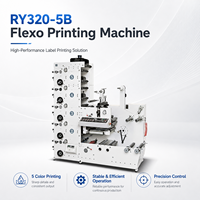 Machine d'impression flexographique automatique, presse à étiquettes 5 couleurs avec laminage, séchage IR, découpe rotative, haute précision