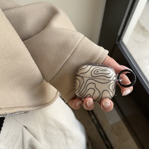 Minimalist black geometric lines protective case for AirPods <b>Pro</b> 2nd, 3rd, and 4th generation - Product Image 5