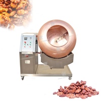 Cuivre cacao arachide saveur tambour revêtement pan machine farinage enduit arachide amande écrou revêtement machine prix