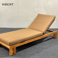 Ensemble de table basse moderne en teck sur mesure WBERT Supplier, style nord-américain, avec bois massif et ensemble de meubles d'extérieur, meubles de jardin