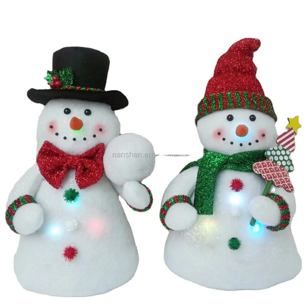 The latest style Christmas snowman ornament with LED lights