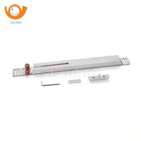 Kit de roulettes pour porte coulissante silencieuse anti-saut à fermeture douce SC-022 en alliage d'aluminium avec amortisseur hydraulique et roues en plastique, capacité max. 50 kg
