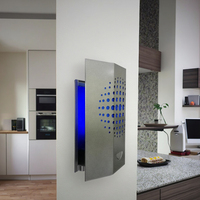 Trampa de Luz UV Decorativa para Insectos, 365nm, Montada en Pared, con Placa Adhesiva Oculta, para Restaurantes, Hoteles y Tiendas