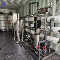 Système de dessalement industriel conteneurisé 6000 LPH avec réservoirs de prétraitement en PRV pour entreprise d'eau, dessalement d'eau de mer 6 m³/h en vrac