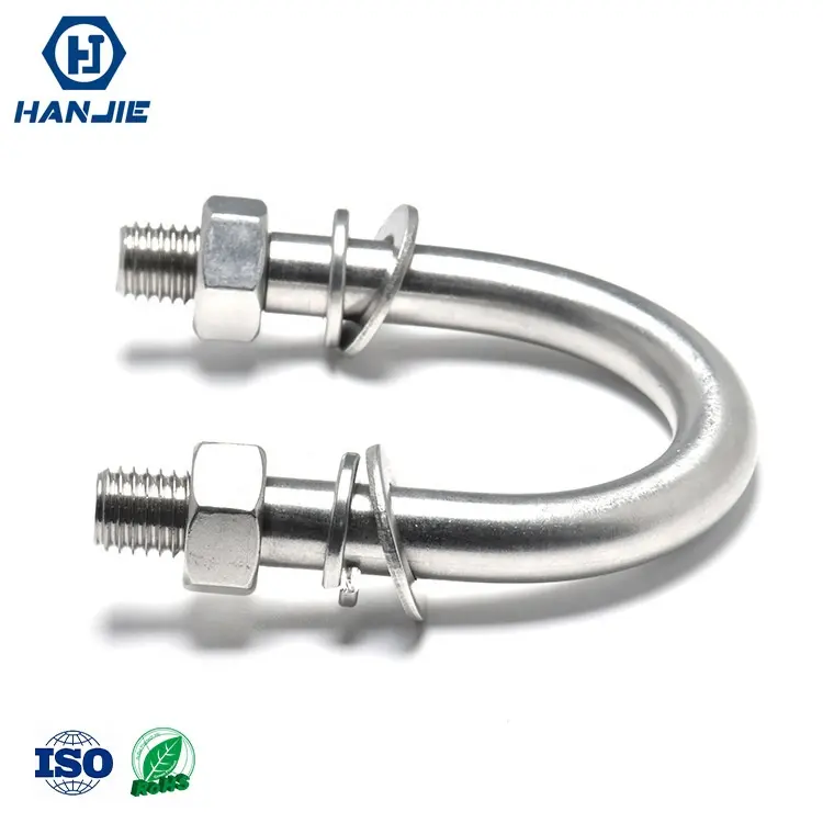 M4 M5 M6 SS 304 316 acciaio inossidabile ad alta precisione DIN 3570 morsetto per tubi U Bolt