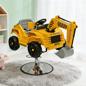 Sedia da Barbiere per Bambini in Plastica con Rotazione a 360 Gradi, Pieghevole e Portatile, Design Cartoon per Barbieri e Uso Domestico - Product Image 1