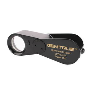 Portable LED UV <strong>Triplet</strong> Loupe Rechargeable Diamond Checking Magnifier Illuminated Jeweler Loupe 10x - Product Image 6