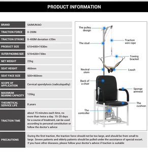 Silla de Tracción Cervical y Lumbar con Electroplacado Manual para Terapia de Rehabilitación <span class=keywords><strong>CR</strong></span>-3 - Product Image 6