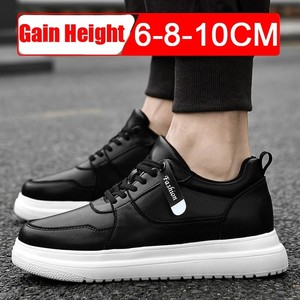 Chaussures de sport pour hommes, baskets rehaussantes invisibles, augmentant la taille de 8 <span class=keywords><strong>à</strong></span> 10 cm, blanches - Product Image 4