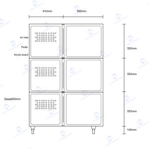 Longermay vétérinaire haute résistance acrylique pompage conseil conception <span class=keywords><strong>Pet</strong></span> chat chien Cage en acier inoxydable - Product Image 6