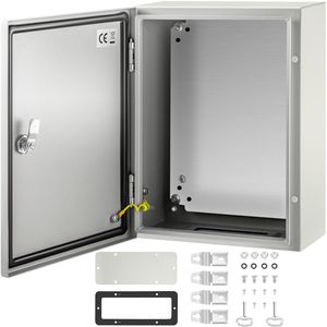 Carbon Steel Hinged Junction <b>Box</b> 16 X 12 6 Inch IP66 <b>Waterproof</b> Outdoor <b>Electrical</b> Enclosure With Mounting Plate D0100HRS2SP Car - Product Image 1