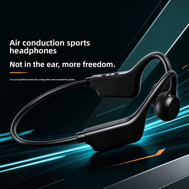 New X1 Concept Bone-Conduction Wireless for 6.0 Headphones with Voice Control Life Waterproof for Running Sports