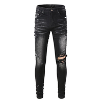 Grosir pria paint jeans hitam Untuk 