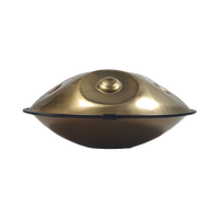 Raysen Hand Drum 10 Notes D Kurd Stainless Steel Gold/Bronze 53cm Single Layer Beginner Adult Percussion Sound Healing Handpan