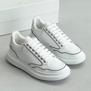 Chaussures de basket rétro de luxe en cuir véritable de haute qualité, respirantes, antidérapantes, en maille, tendance - Product Image 2