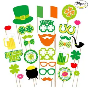 Forma múltiple Irish St. Saint Patrick's Day Lucky Festival Decoraciones Photo Props para St Patrick Party