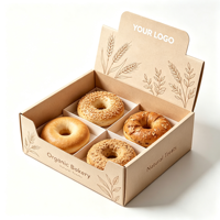 Boîte en carton ondulé alimentaire recyclable E-flute, boîte d'expédition, carton à pâtisserie pour l'emballage alimentaire de boulangerie