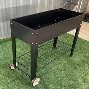 Jardinière surélevée avec pieds Lit de <span class=keywords><strong>jardin</strong></span> surélevé extérieur sur roues pour légumes Fleur Herb Patio - Product Image 3