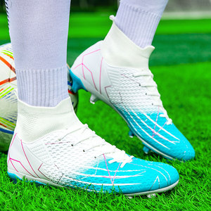 Logo personalizzato personalizzato donna ragazzi professionale AG FG TF <span class=keywords><strong>Football</strong></span> boot EU 47 US 13 Plus Size allenamento uomo pelle scarpe da calcio stivali - Product Image 5