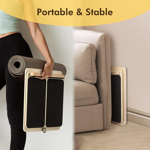 Bordo elasticizzato inclinato in legno regolabile 2-in-1 per allenamento di potenza Fitness inclinato ginocchia con tacco alla caviglia polpaccio stelella pedane - Product Image 5