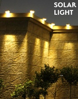 Lampes solaires à capteur LED Demax pour gouttières et murs, pour jardin, aménagement paysager, route et bureau, indice de protection IP44, éclairage 8h