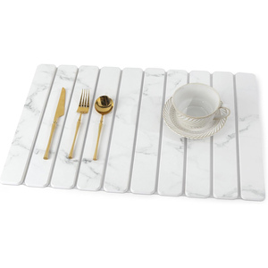 Tapis de séchage en pierre super absorbant 24*16 pouces, séchage rapide, pliable, pour salle de bain, comptoir de cuisine, tapis en pierre diatomée - Product Image 1