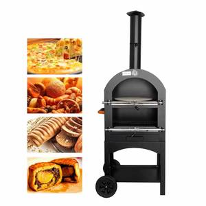 XEOLEO — <span class=keywords><strong>four</strong></span> à pizza Portable pour l'extérieur, pour charbon de bois, gril Portable, en métal noir, appareil à Pizza, au flamme de bois - Product Image 4