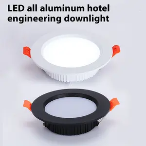 Ev ve ticari yuvarlak LED gömülü tüm alüminyum ultra ince 5W7W12W18W24W tavan lambası downlight spot