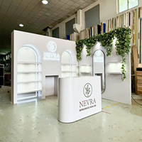 Stand d'exposition modulaire pour cosmétiques, facile à installer, pour la promotion de la marque et les activités de salon professionnel, idéal pour la Cosmoprof