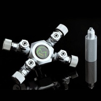 Collecteur de CO2 pour aquarium, répartiteur multi-voies, corps en alliage d'aluminium, durable, anti-corrosion, conception étanche au gaz, fournitures pour aquarium