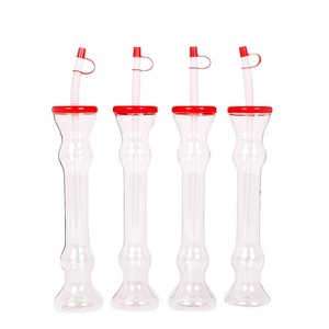 Gobelet en plastique à long col pour boire, avec paille et couvercle, fabriqué au Vietnam - Product Image 2