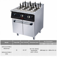 Cuisinière à pâtes professionnelle JUSTA en acier inoxydable avec base de rangement pour restaurant, restauration rapide et cuisine professionnelle