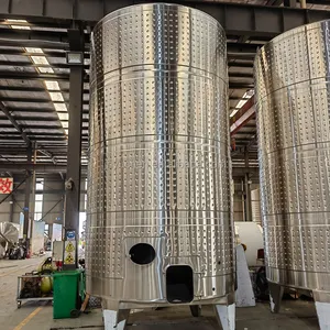 Serbatoio di fermentazione del vino 3kl serbatoio di fermentazione del vino della birra industriale in acciaio inossidabile con rivestimento di raffreddamento